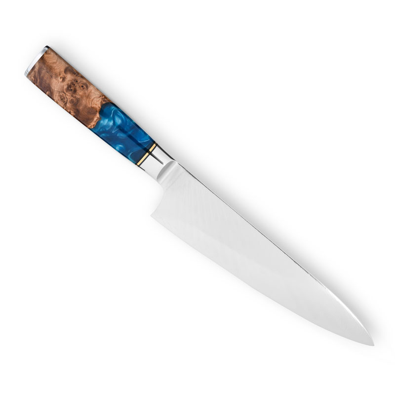 Blue Damascus Chefs Knife